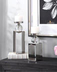 Uttermost Lucian Nickel Candleholders, 2-Piece Set