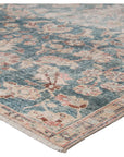 Jaipur Boheme Bardia Oriental Damask Dark Teal Rust BOH08 Rug