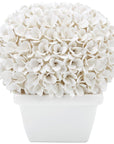 Villa & House Boston Round Boxwood Topiary - White