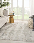 Jaipur Cirque Jaspal Tribal Abstract Gray White CIQ35 Rug