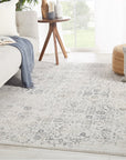 Jaipur Cirque Jasiel Trellis Floral Gray Ivory CIQ36 Rug