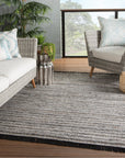 Jaipur Castillo Torre Solid Stripes Black Rust CSL03 Rug