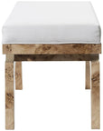Worlds Away Fergie Rectangular Stool in Burl Wood