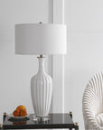 Uttermost Strauss White Ceramic Table Lamp