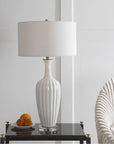 Uttermost Strauss White Ceramic Table Lamp