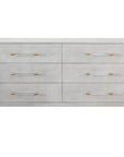 Worlds Away Maren Six Drawers Chest in Faux Shagreen