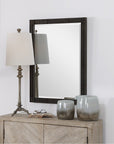 Uttermost Gower Aged Black Vanity Mirror