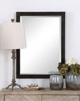 Uttermost Gower Aged Black Vanity Mirror