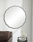 Uttermost Aneta Black Round Mirror