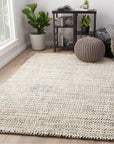 Jaipur Naturals Tobago Almand Solid NAT26 White/Black Area Rug