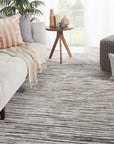 Jaipur Reign Ramsay Stripes Dark Gray Ivory REI13 Rug