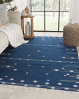 Jaipur Revelry Calli Geometric Tribal Blue White RVR02 Rug
