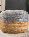 Jaipur Saba Oliana Ombre Stripes Light Gray Beige SAA11 Cylinder Pouf