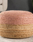 Jaipur Saba Oliana Ombre Stripes Light Pink Beige SAA12 Cylinder Pouf