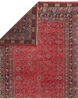 Jaipur Salinas Donte Oriental Border Red Blue SLN13 Rug