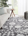 Jaipur Sonnette Riona Floral Medallion Gray White SNN01 Rug