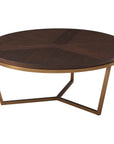 Theodore Alexander Walnut Grained Veneer Fisher Cocktail Table