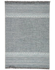 Jaipur Tikal Rao Border Geometric Gray Light Blue TKL07 Rug