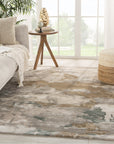 Jaipur Transcend Glacier Abstract Light Gray Taupe TRD05 Rug