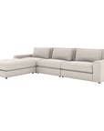 Four Hands Atelier Bloor 3-Piece Sofa Sectional with Ottoman - Natural