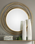 Uttermost Whirlwind Gold Round Mirror
