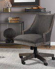 Uttermost Aidrian Charcoal Desk Chair