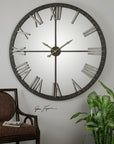Uttermost Amelie Large Bronze Wall Clock