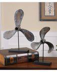 Uttermost Propellers Rust Sculptures, 2-Piece Set