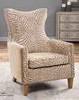 Uttermost Kiango Animal Pattern Armchair