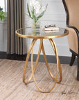 Uttermost Montrez Gold Side Table