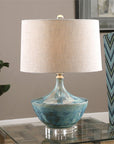 Uttermost Chasida Blue Ceramic Lamp