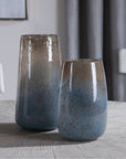 Uttermost Ione Seeded Glass Vases, 2-Piece Set