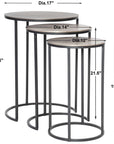 Uttermost Erik Metal Nesting Tables, 3-Piece Set