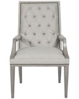 Vanguard Furniture Norfolk Nickel Hanover Button-Back Arm Chair