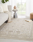 Jaipur Vienne Valentin Oriental Floral Cream Light Gray VNE05 Rug