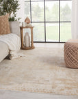 Jaipur Vienne Azami Abstract Trellis Gold White VNE15 Rug