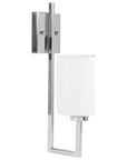 Worlds Away White Linen Shade Sconce
