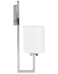Worlds Away White Linen Shade Sconce
