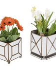 Worlds Away Antique Mirror Regency Planter