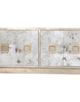 Worlds Away Antique Mirror 4-Door Entertainment Console PONTI G