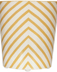 Worlds Away Oval Zebra Wastebasket