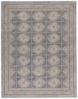 Jaipur Winsome Jamestown Trellis Geometric Blue Cream WNO05 Rug