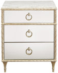 Caracole Fontainebleau Aluminum Nightstand