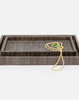 Pigeon and Poodle Bali Rectangular Tray - Straight, 2-Piece Set