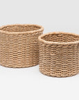 Pigeon and Poodle Yuma Round Baskets, 2-Piece Set