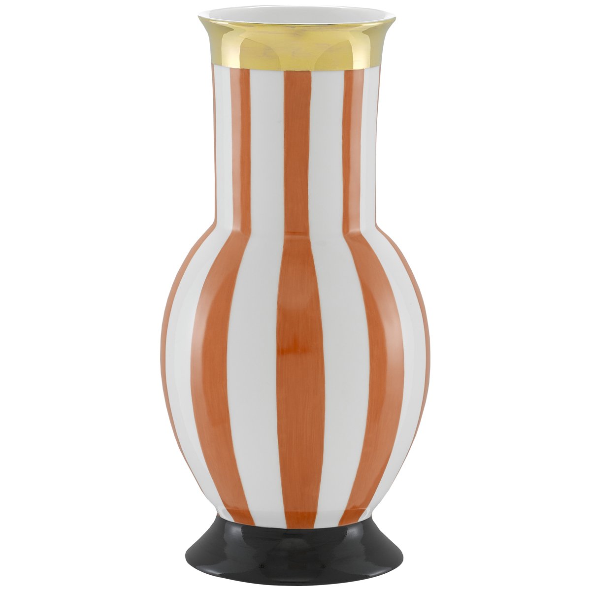 Currey and Company De Luca Coral Stripe Vase