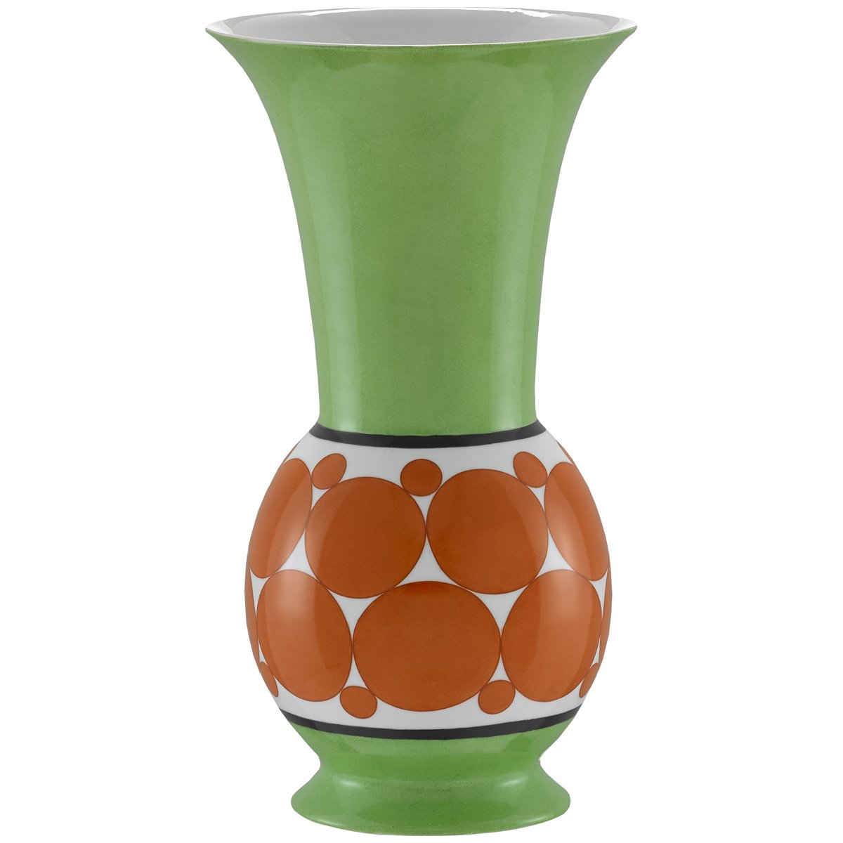 Currey and Company De Luca Green and Orange Vase