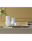 Currey and Company Aegean White Vase, 3-Piece Set
