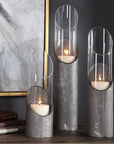 Uttermost Karter Iron & Glass Candleholders, 3-Piece Set