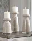 Uttermost Kyan Ceramic Candleholders, 3-Piece Set